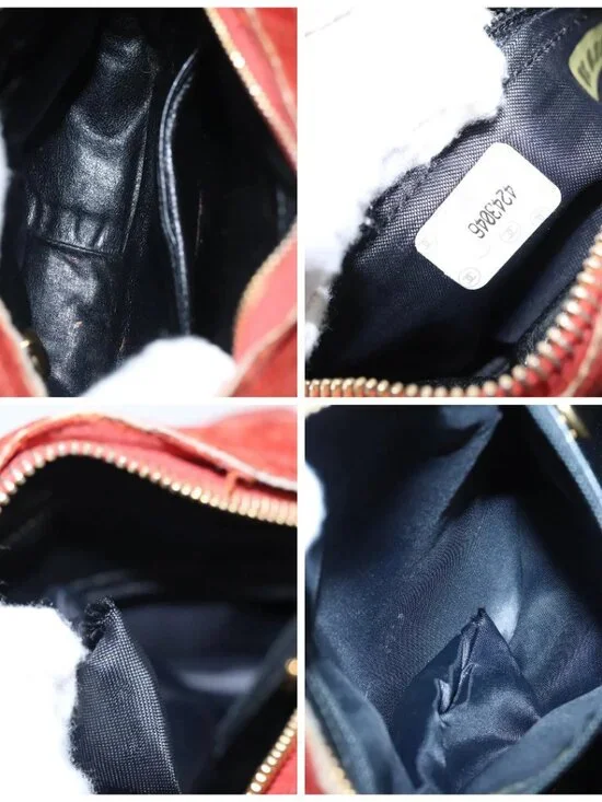 CHANEL Matelasse Hand Bag Velor Orange Gold CC Auth bs19395 - Picture 15 of 16